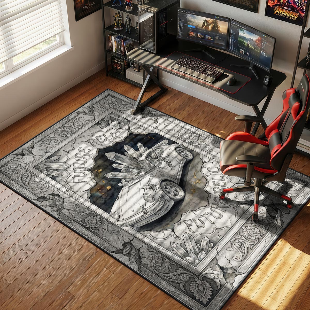 Daniel Arsham Future Relic Porsche Contemporary Art Floor rug — main product view