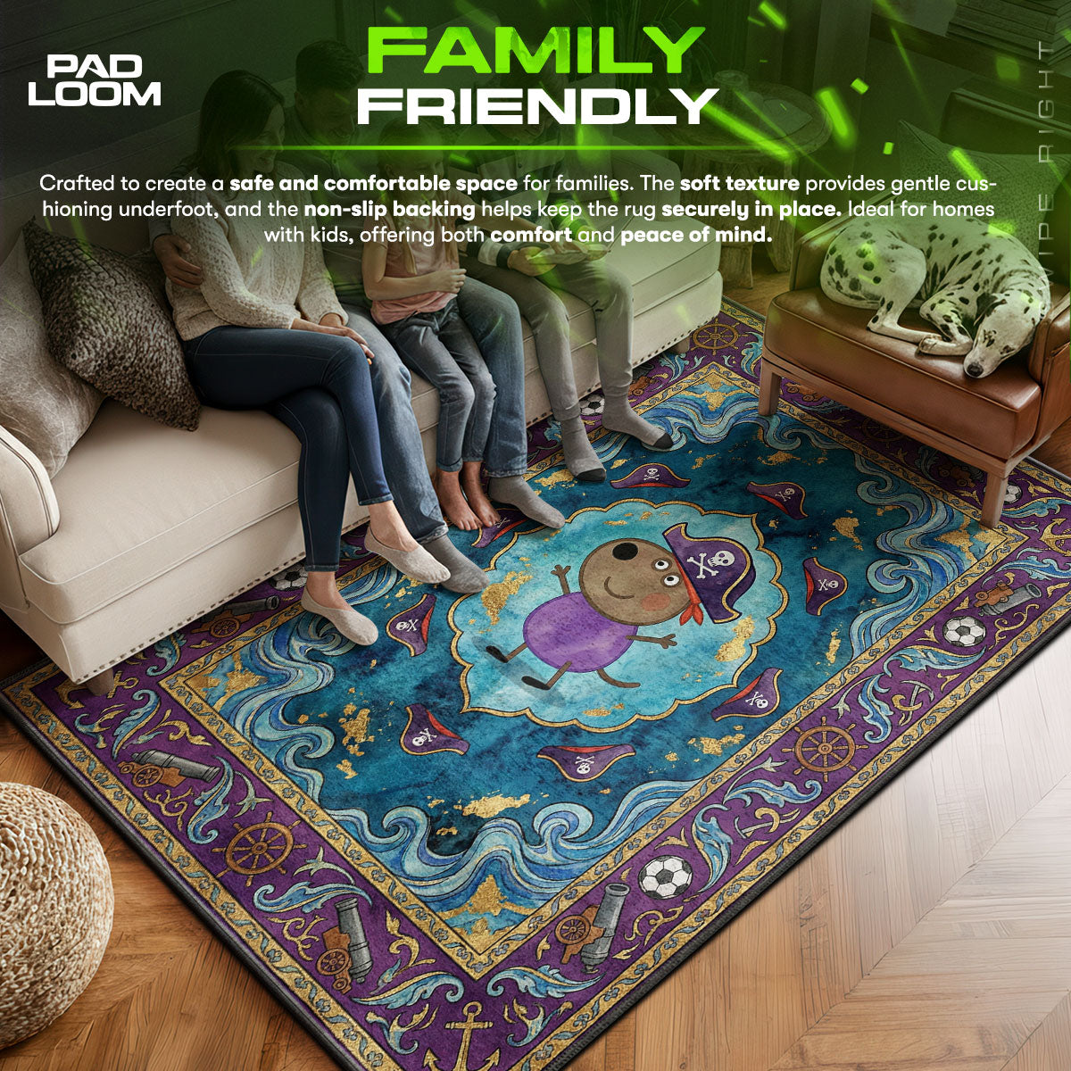 Mr area rug showing full home decor artwork