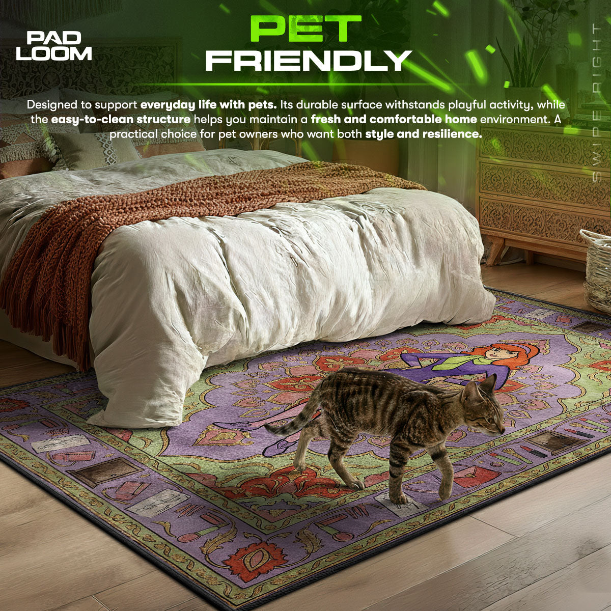 Daphne Blake themed area rug for home decor fans