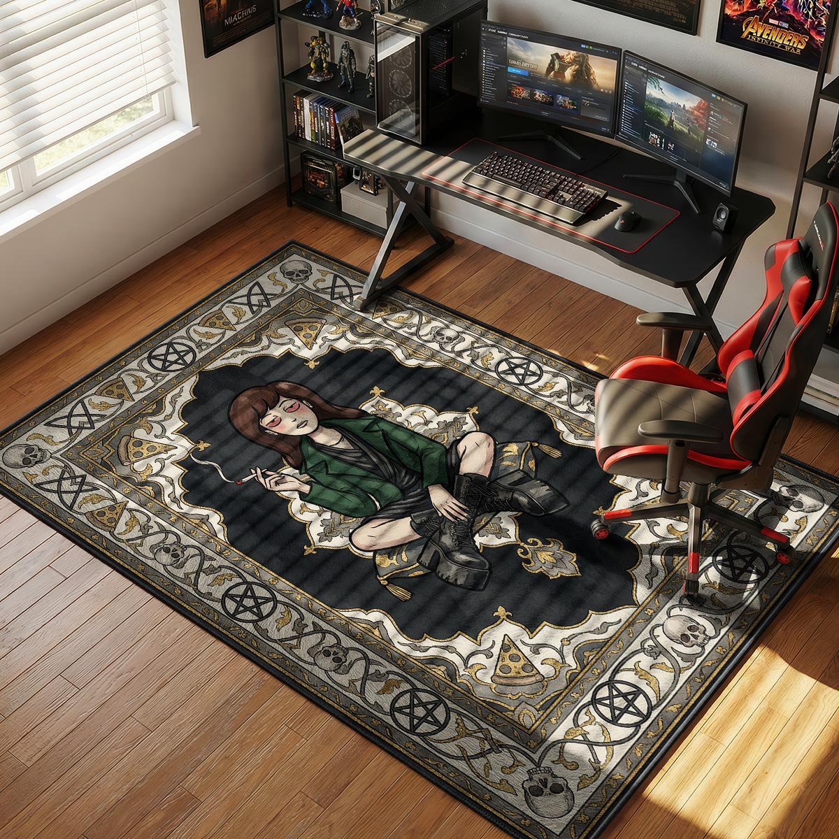 Daria Morgendorffer Occult Pizza 90s Grunge Floor rug — main product view