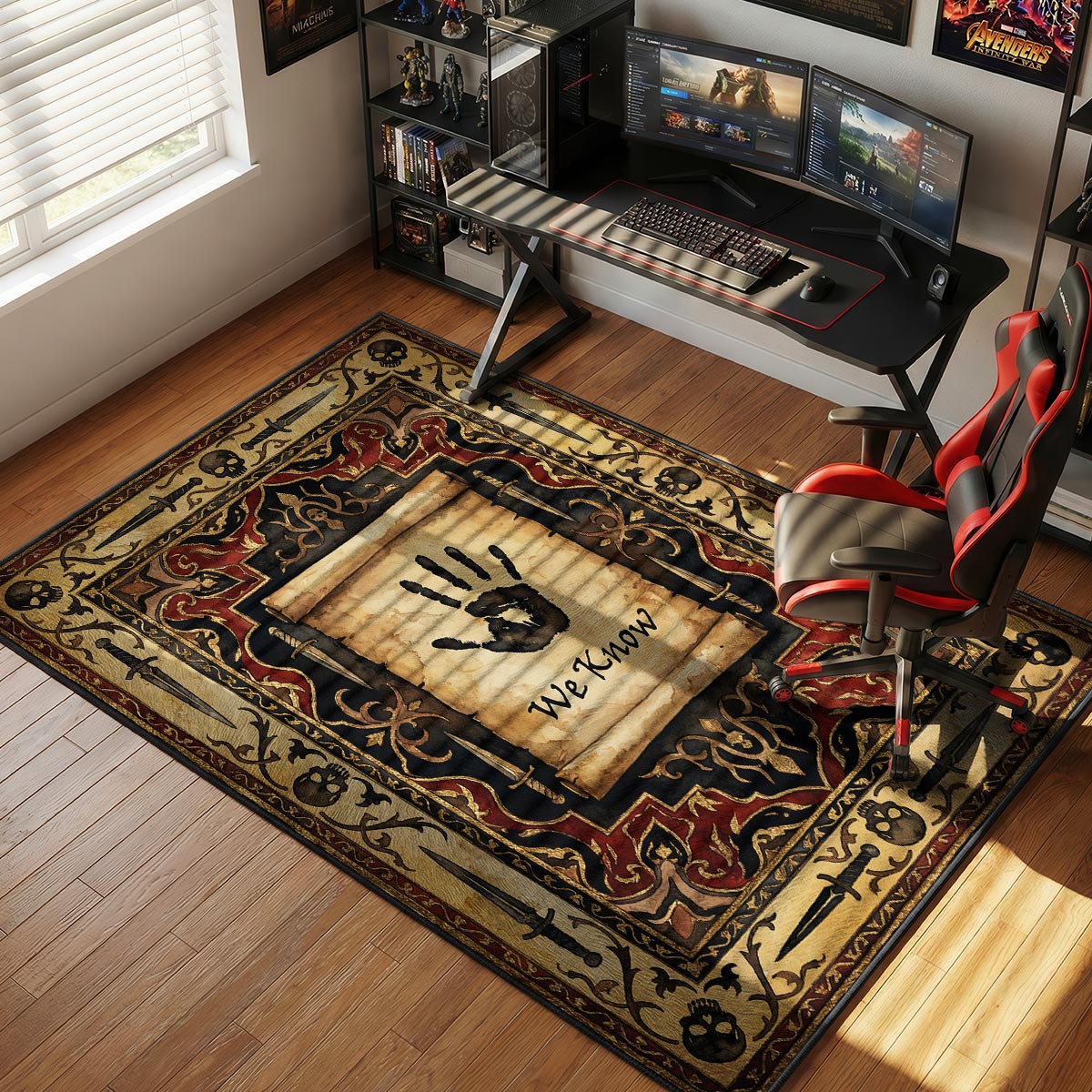 Dark Brotherhood We Know Rug - Skyrim Chair Mat
