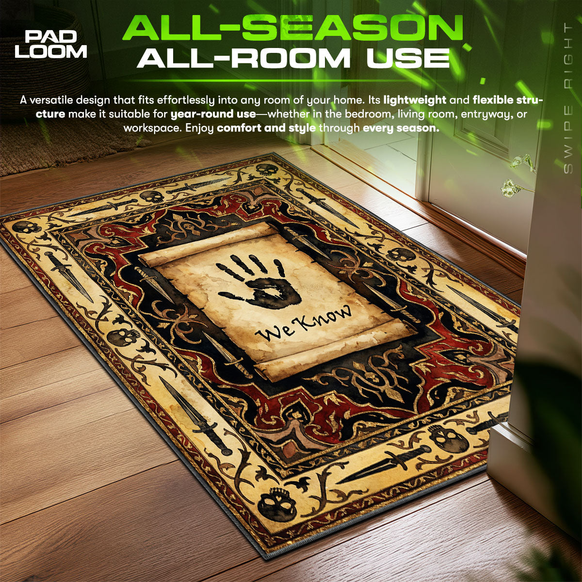 Dark Brotherhood We Know Rug - Skyrim Chair Mat