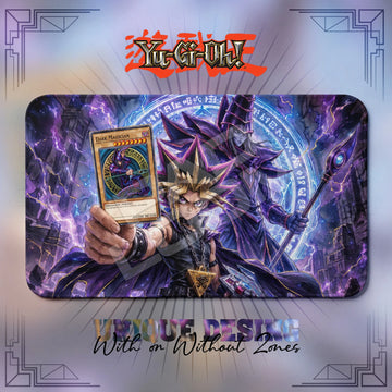 Dark Magician Millennium Playmat – Yugioh TCG duel mat, 24 x 14 in