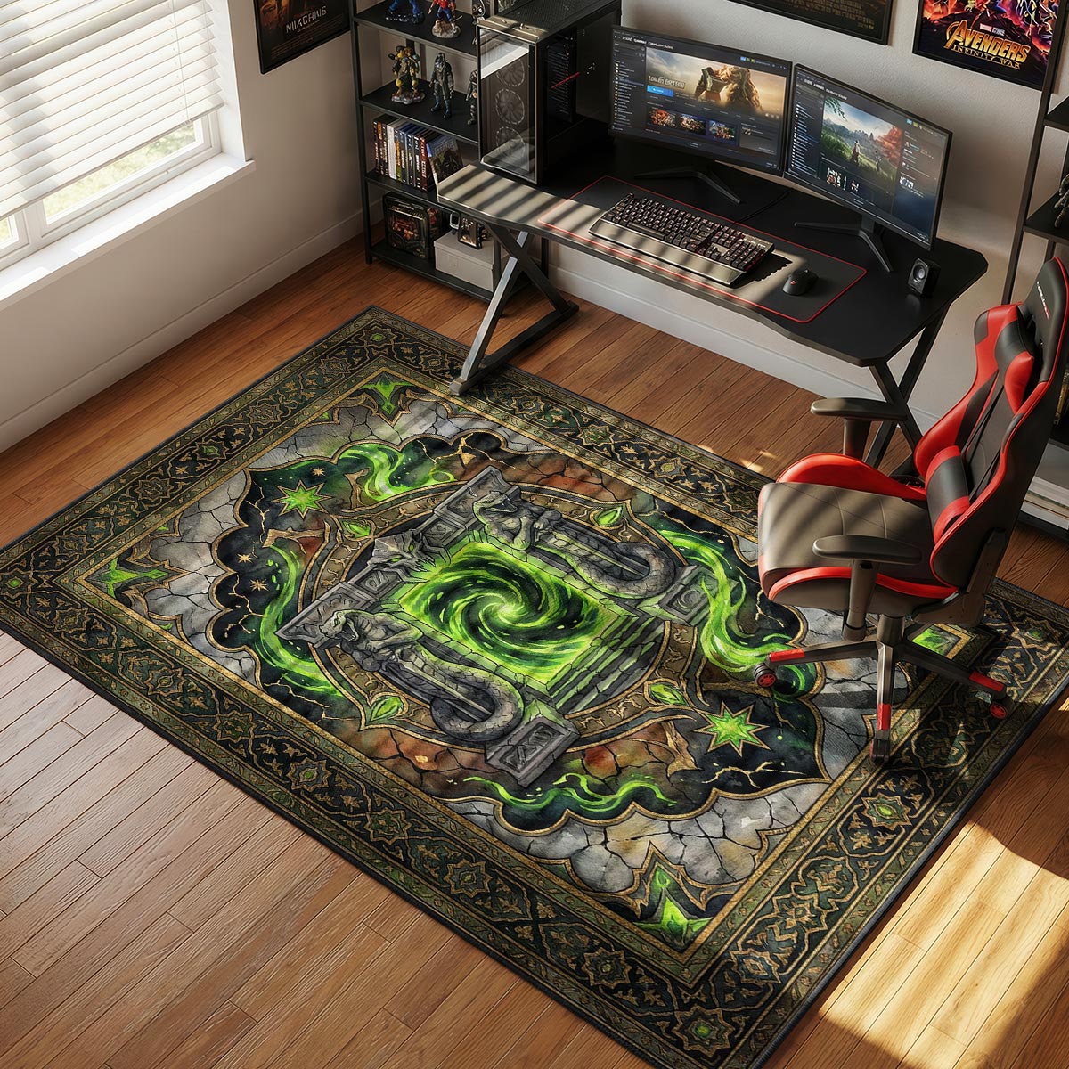 Dark Portal Fel Gate Rug - WoW Chair Mat