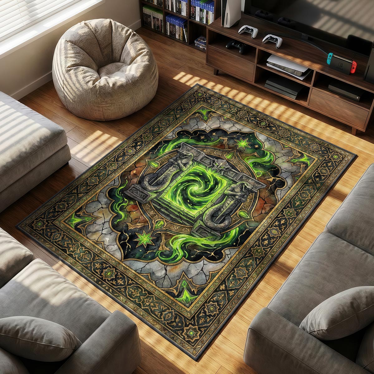 Dark Portal Fel Gate Rug - WoW Chair Mat