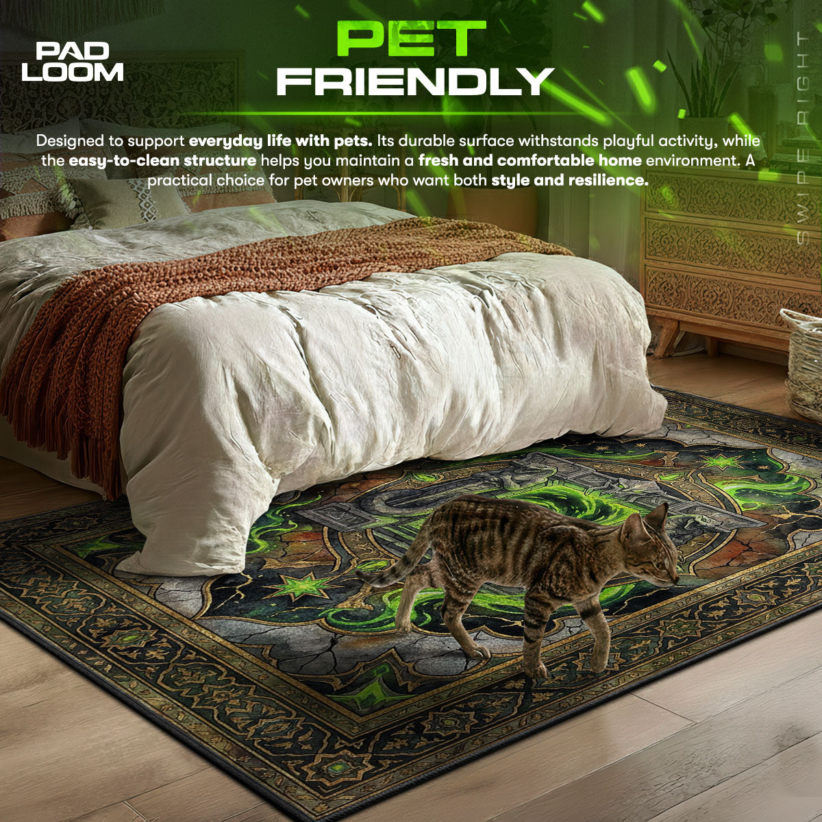 Dark Portal Fel Gate Rug - WoW Chair Mat