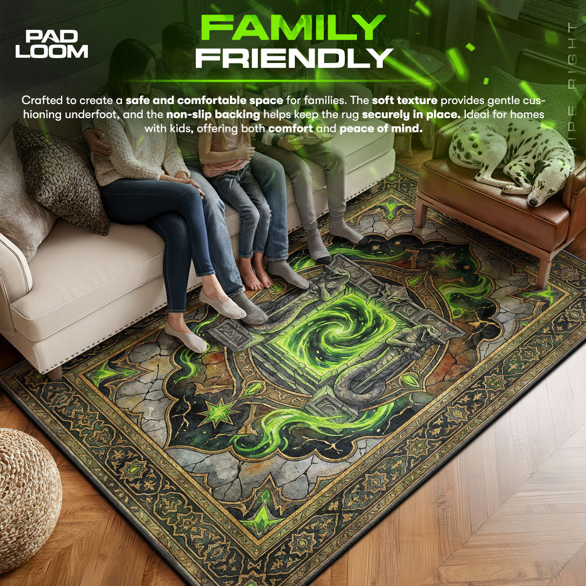 Dark Portal Fel Gate Rug - WoW Chair Mat