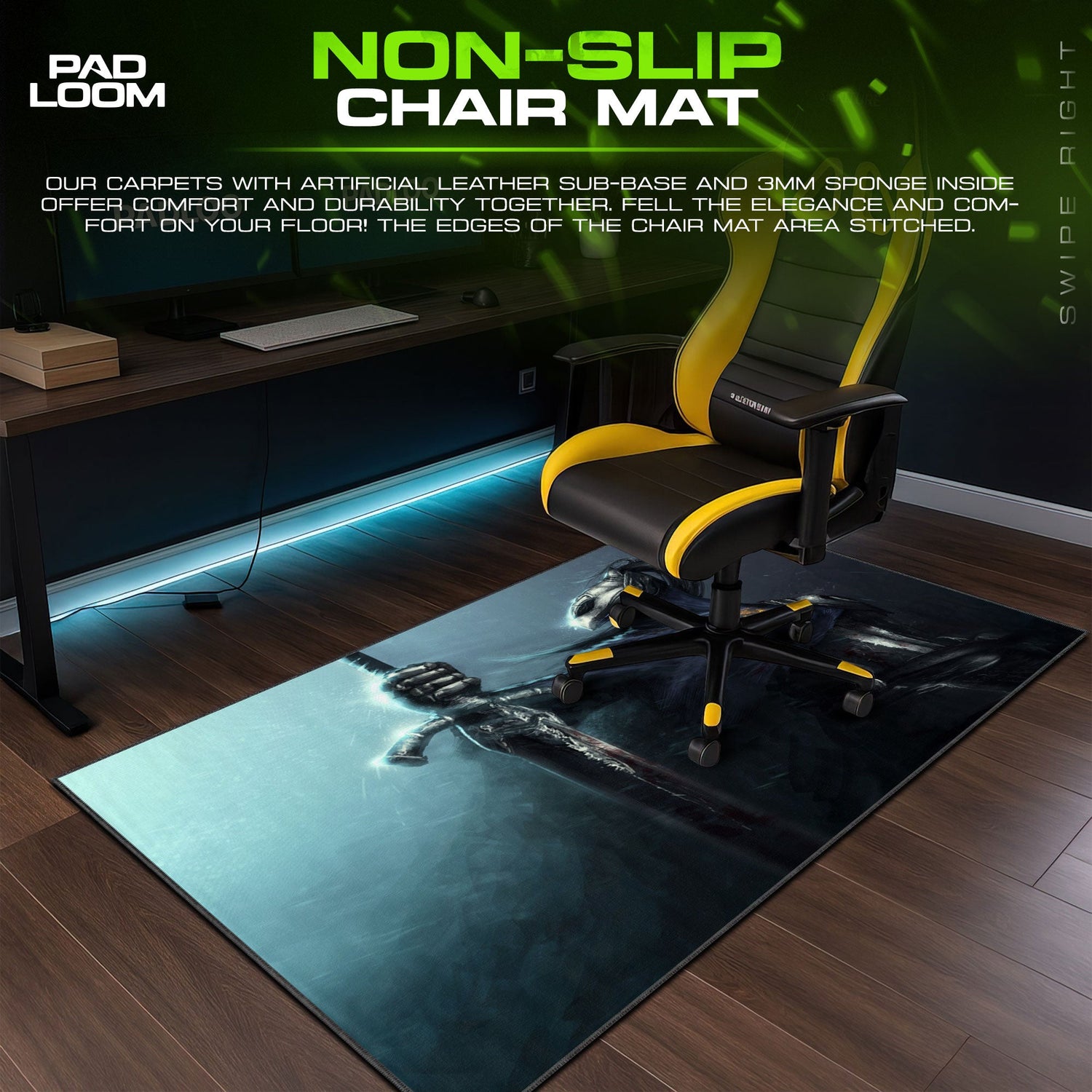 Dark Souls Mouse Pad, Artorias Abyss Gamer Desk Mat Padloom