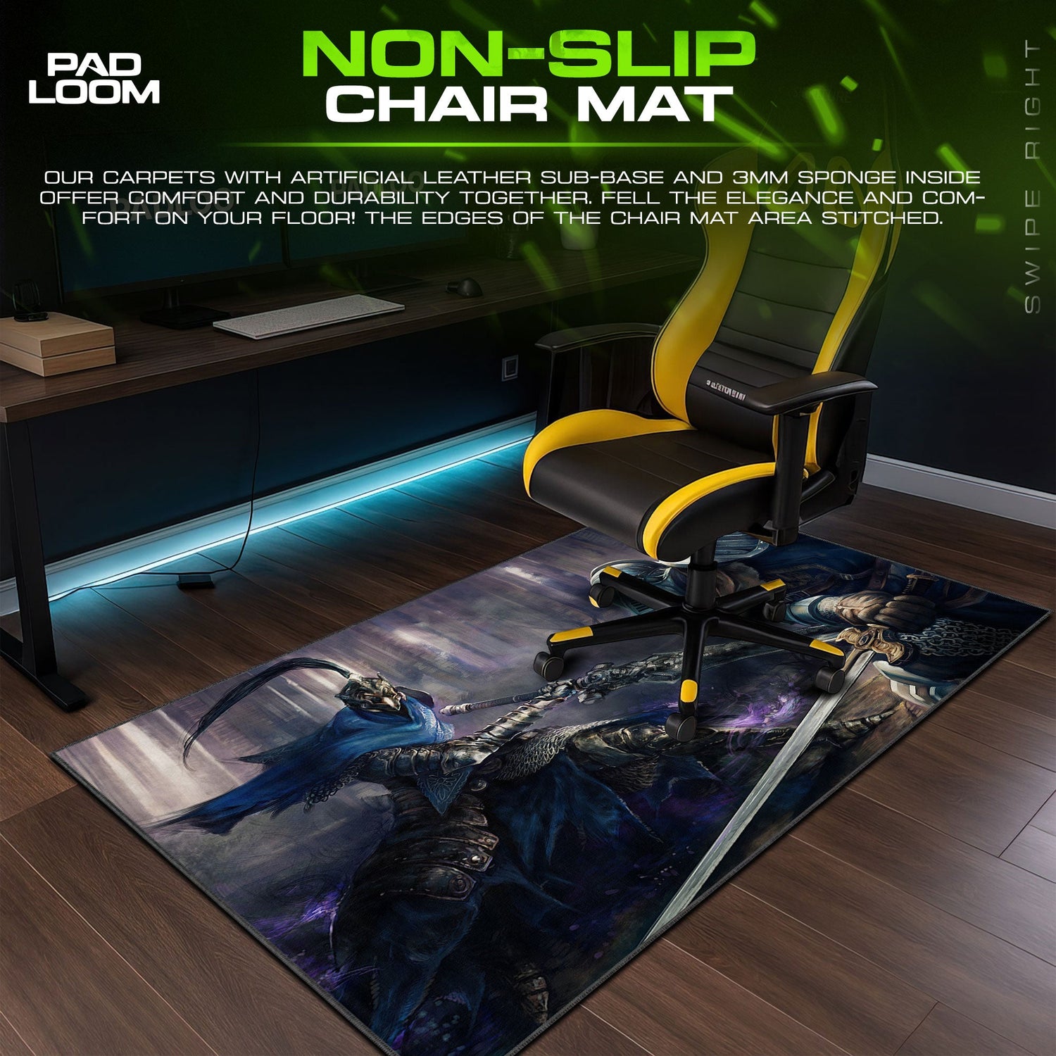 Dark Souls Mouse Pad, Artorias Duel Gamer Desk Mat Padloom