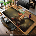 Dark Souls Mouse Pad, Bonfire Knight Gamer Desk Mat Padloom
