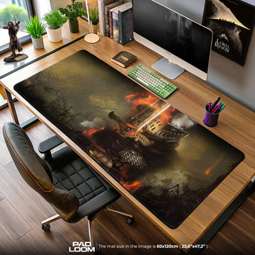Dark Souls Mouse Pad, Bonfire Knight Gamer Desk Mat