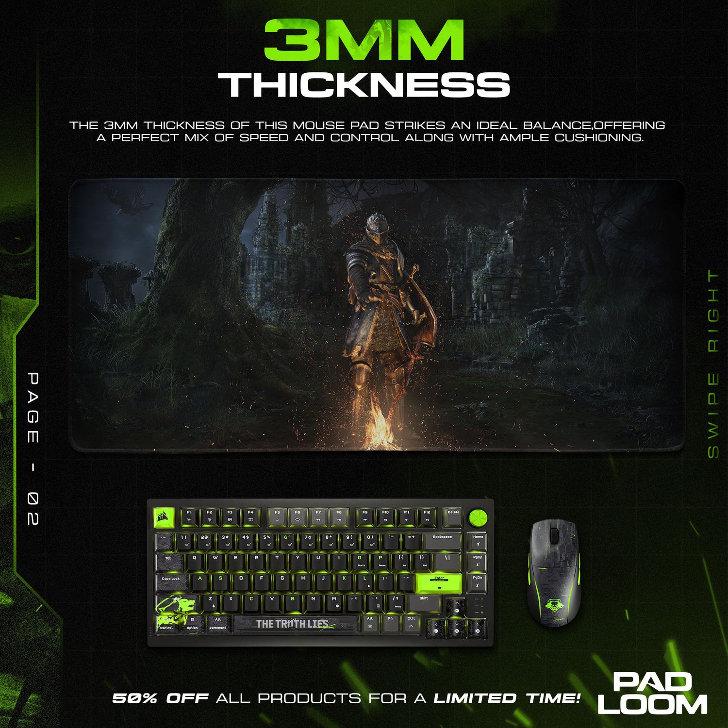 Dark Souls themed desk mat for gaming fans