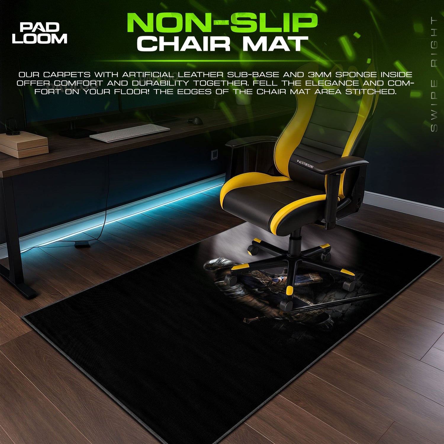 Dark Souls Mouse Pad, Chosen Undead Gamer Desk Mat Padloom