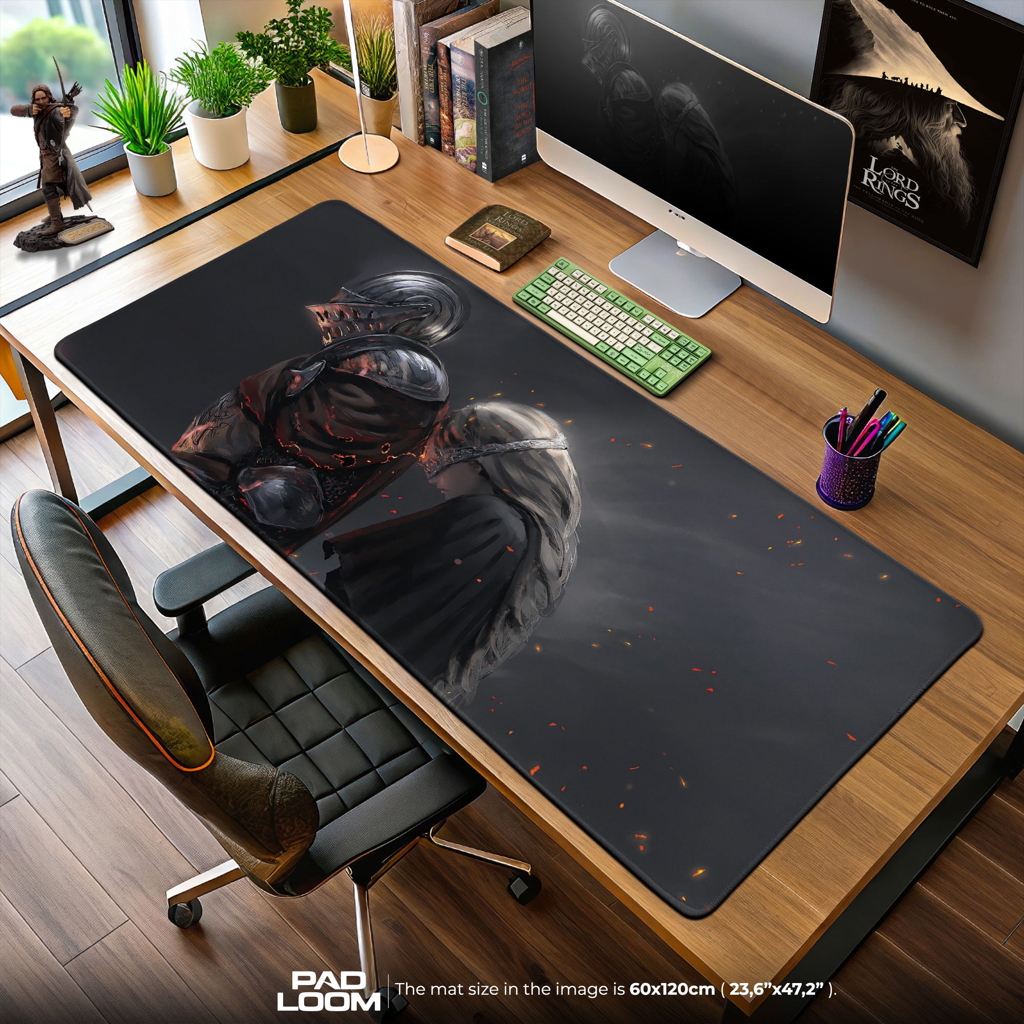 Dark Souls Mouse Pad, Firekeeper Embrace Gamer Desk Mat