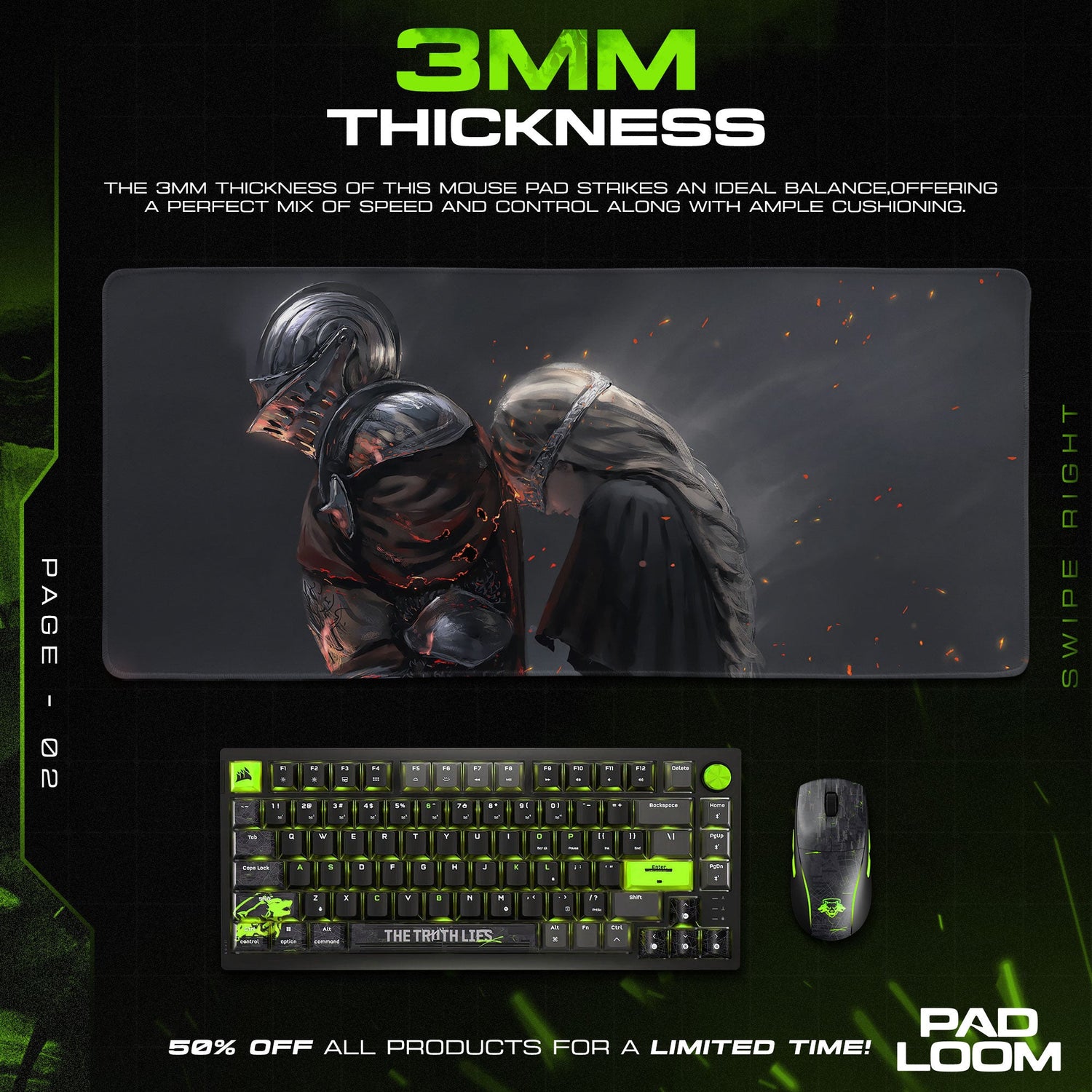 Dark Souls Mouse Pad, Firekeeper Embrace Gamer Desk Mat Padloom