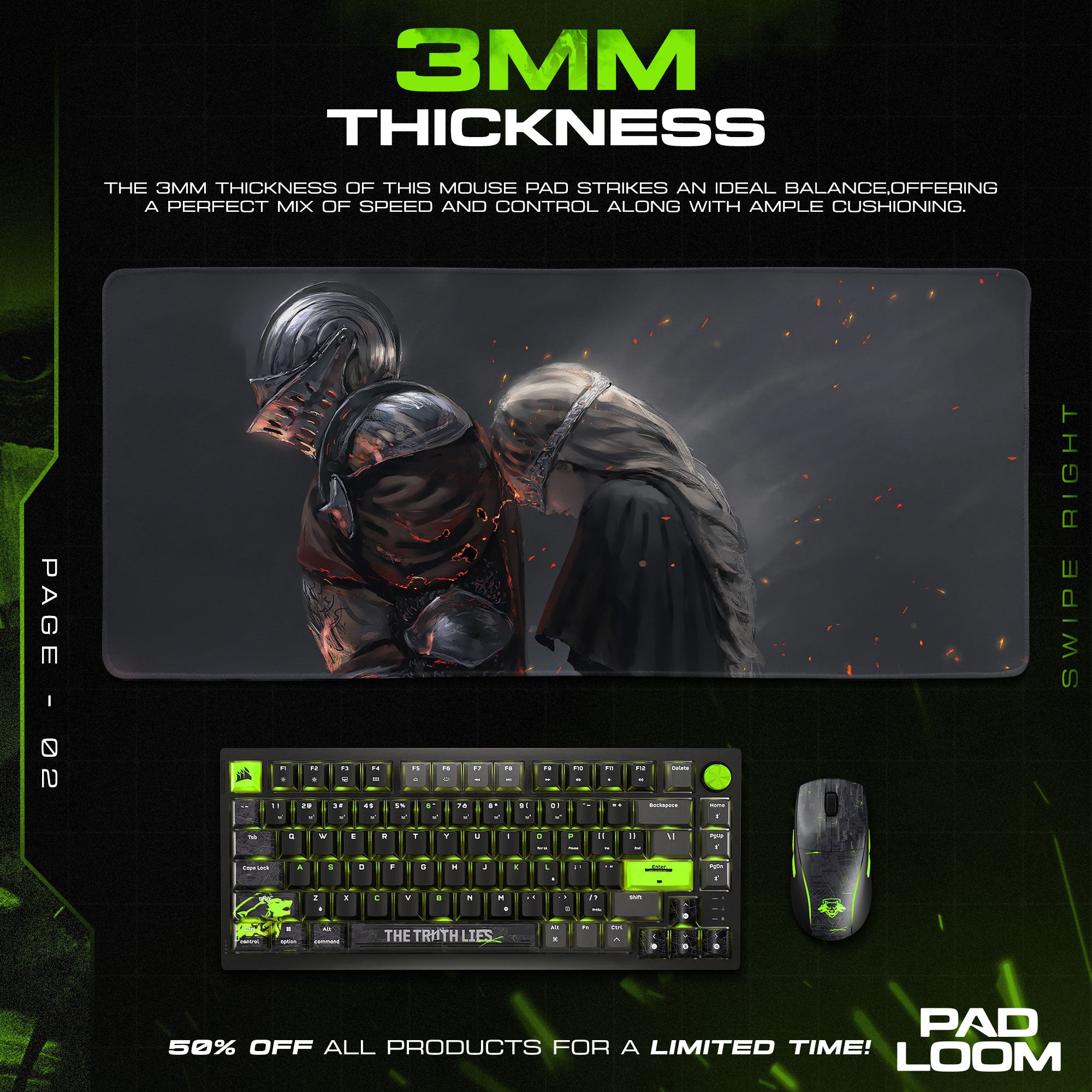 Dark Souls Mouse Pad, Firekeeper Embrace Gamer Desk Mat