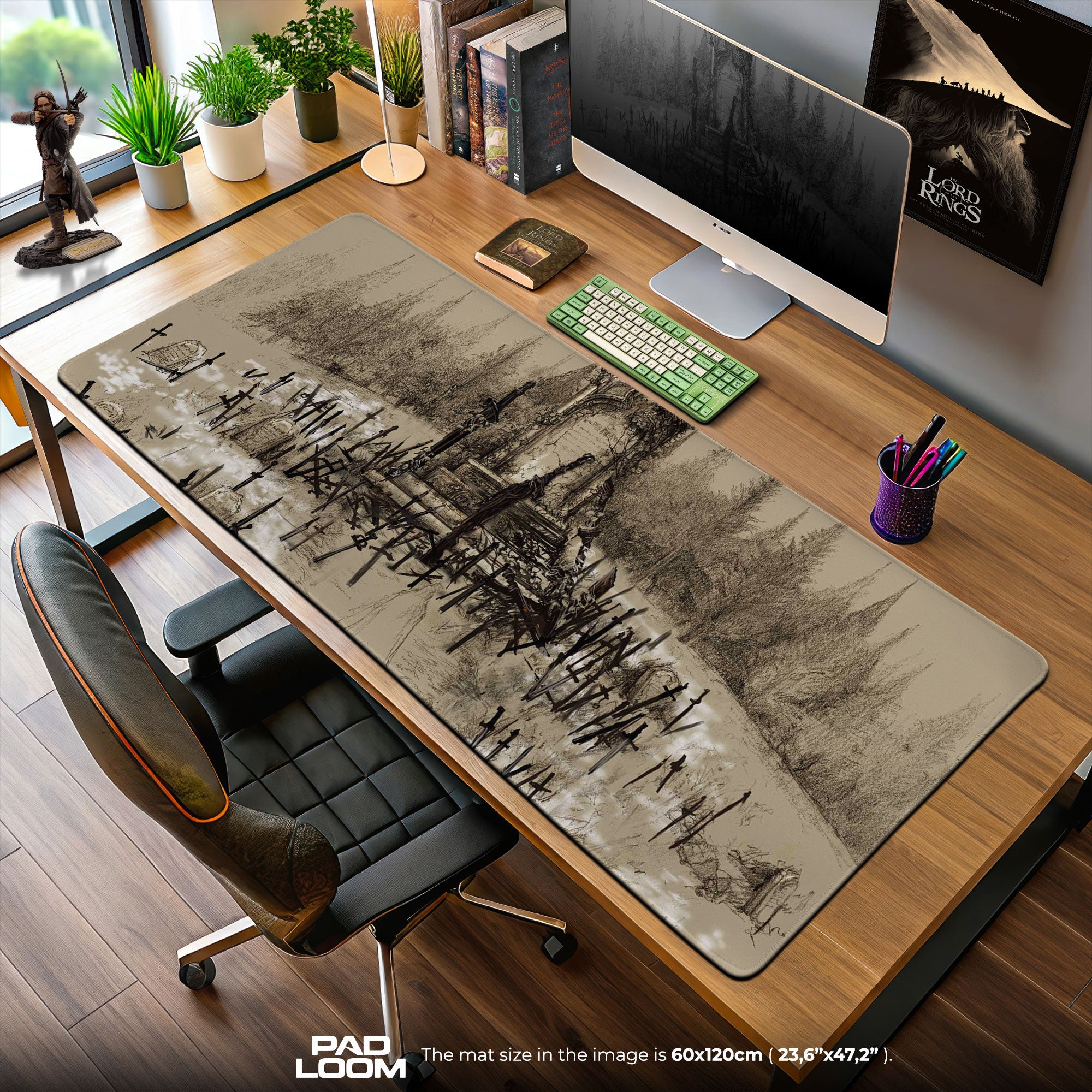 Dark Souls Mouse Pad, Graveyard Shrine Gamer Desk Mat