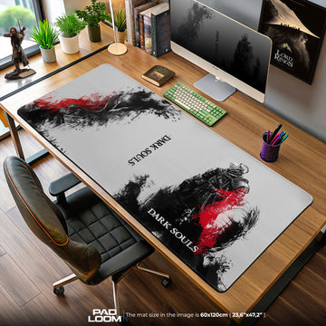 Dark Souls Mouse Pad, Warrior Brushstroke Gamer Desk Mat