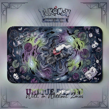 Darkrai Nightmare Pokemon TCG playmat, 24x14 in mat design