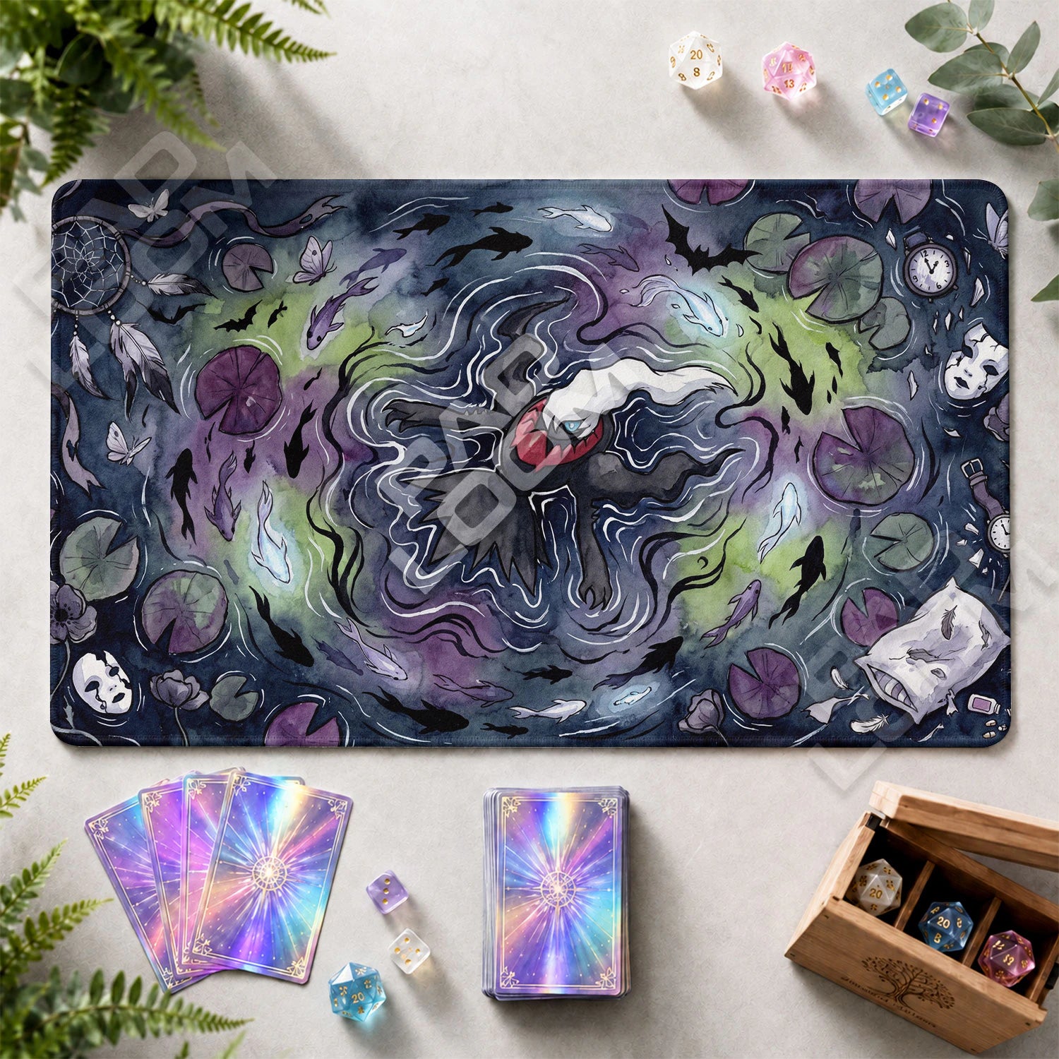 Darkrai Nightmare Playmat - Pokemon TCG Mat - view 2