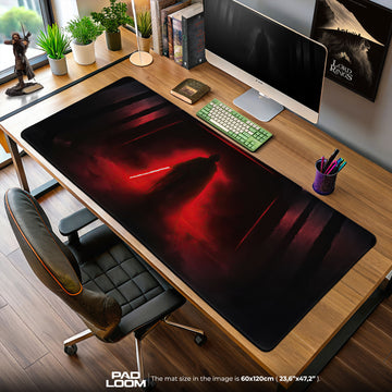 Darth Vader Red Hall Mouse Pad, Star Wars Sith Gaming Desk Mat