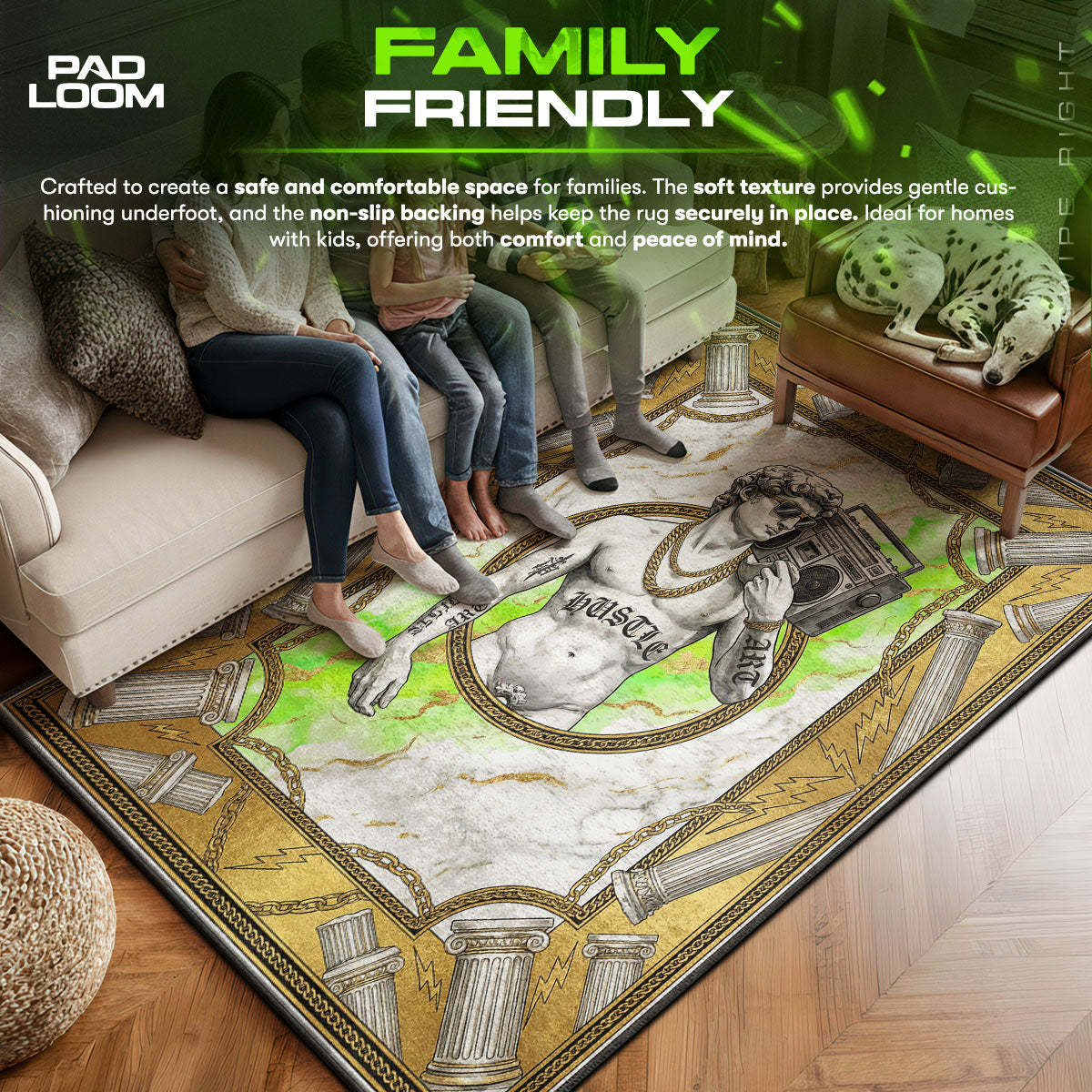 David area rug showing full home decor artwork