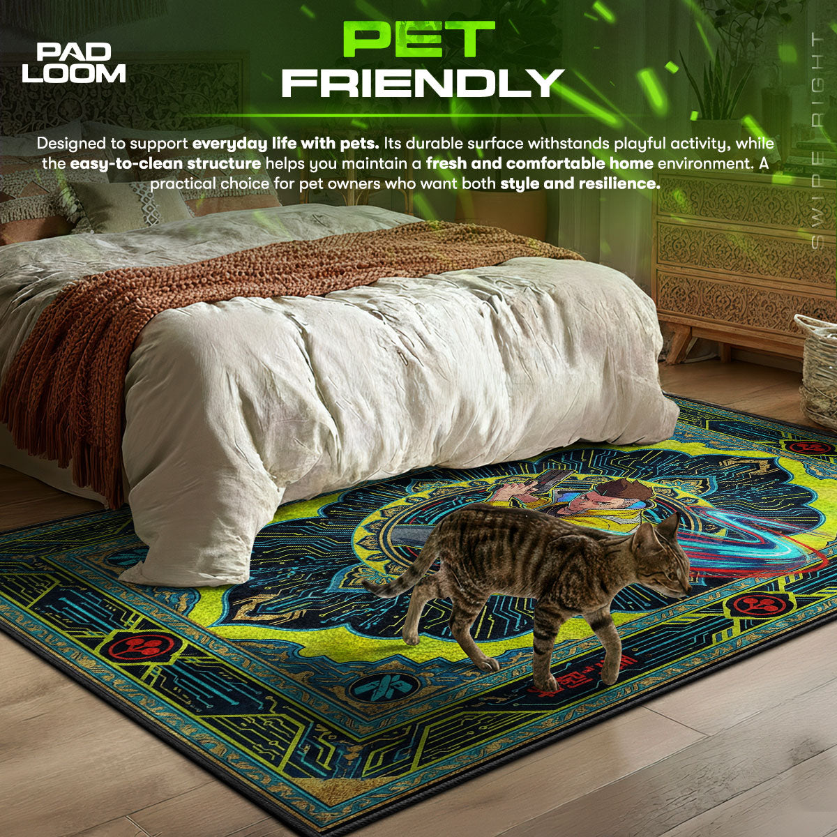 David Martinez Sandevistan Teppich - Cyberpunk Edgerunners Stuhlunterlage