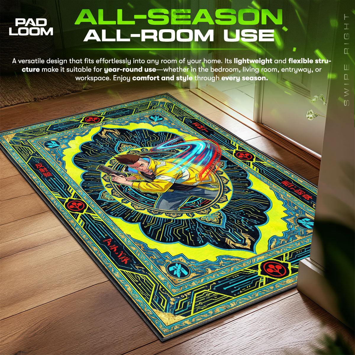 David Martinez Sandevistan Teppich - Cyberpunk Edgerunners Stuhlunterlage