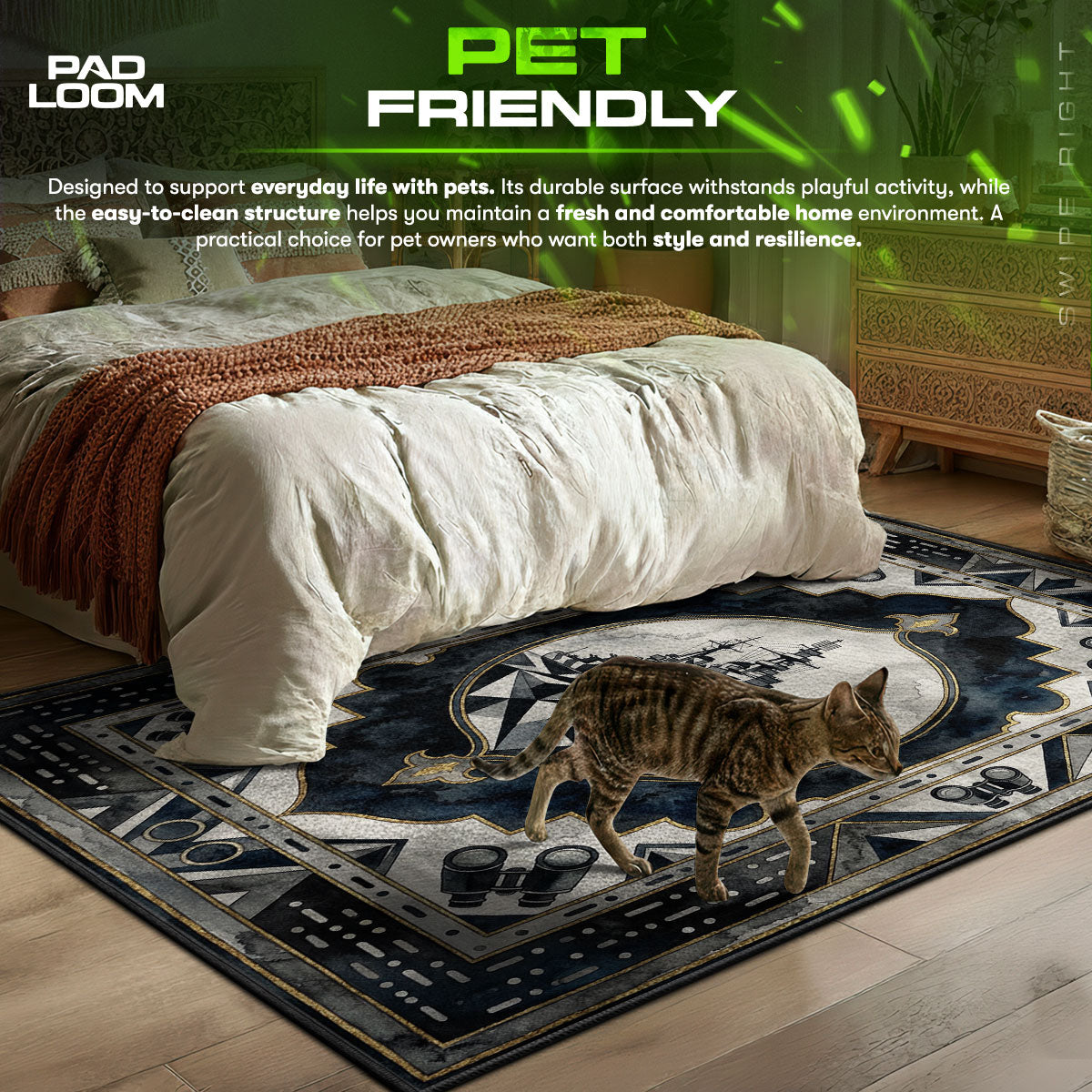 Dazzle Battleship Camo Rug - World of Warships Chair Mat