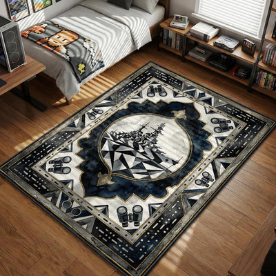 Dazzle Battleship Camo Rug - World of Warships Chair Mat