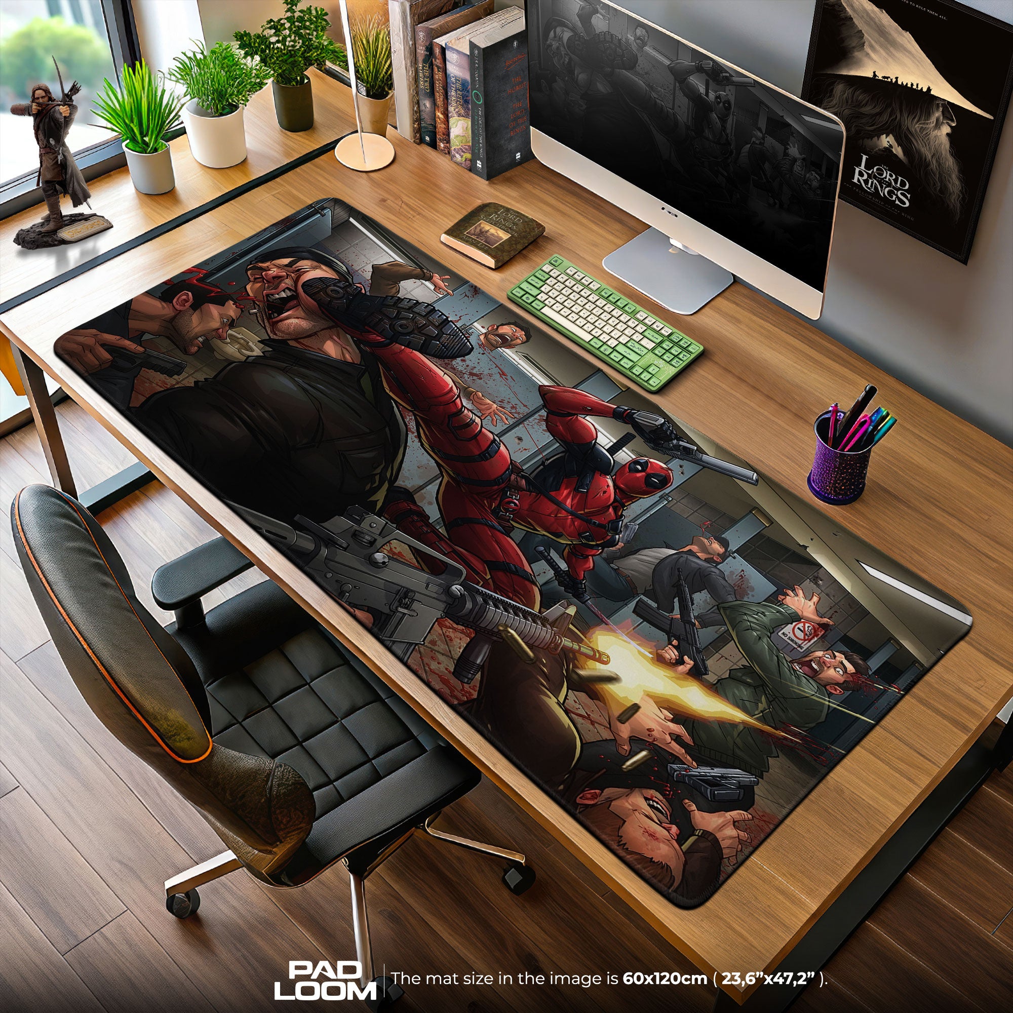 Deadpool Action Brawl Mouse Pad, Marvel Gamer Desk Mat