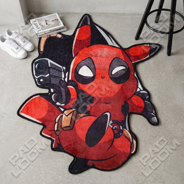 Deadpool Pikachu Rug - Shaped Anime Area Rug