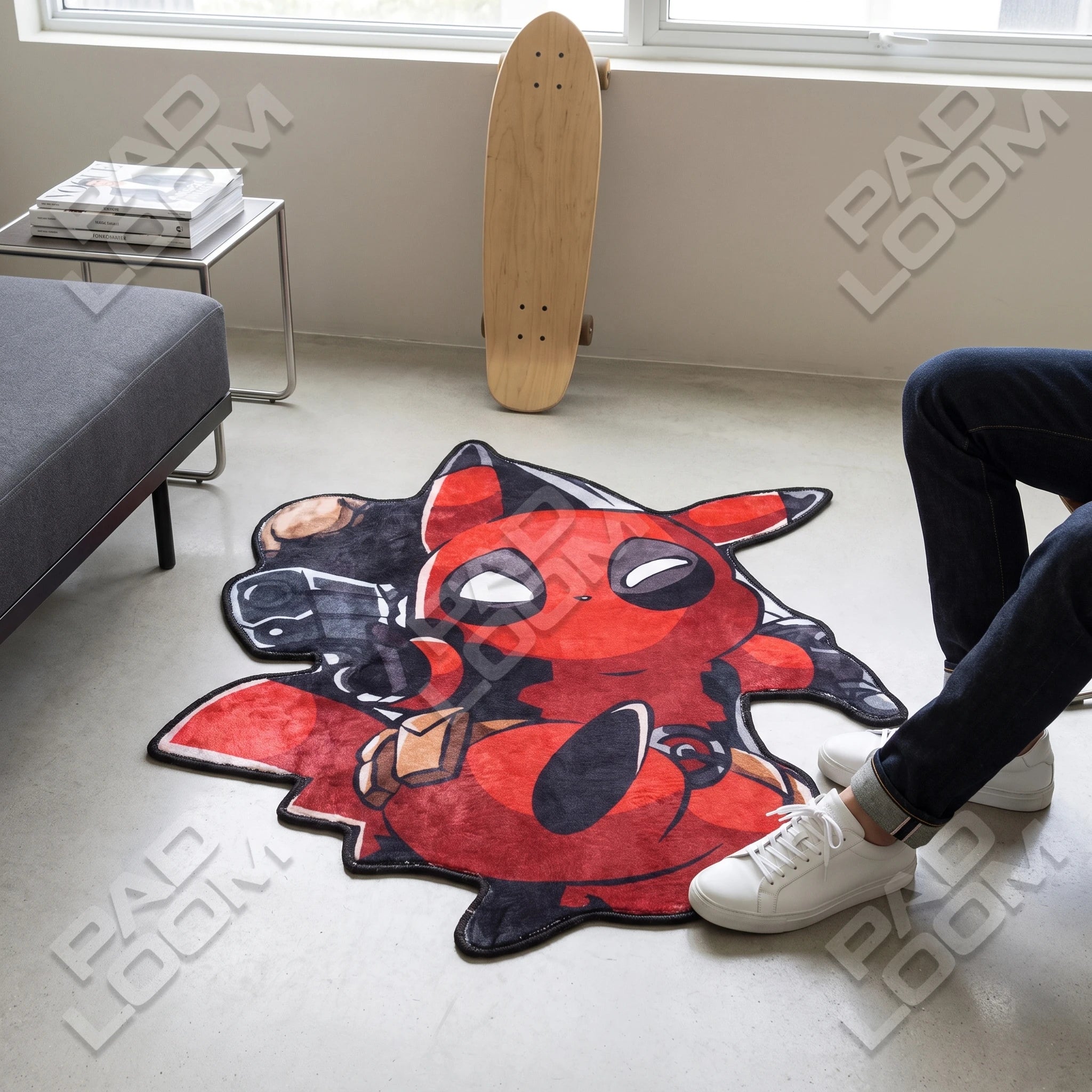 Deadpool Pikachu Rug - Shaped Anime Area Rug