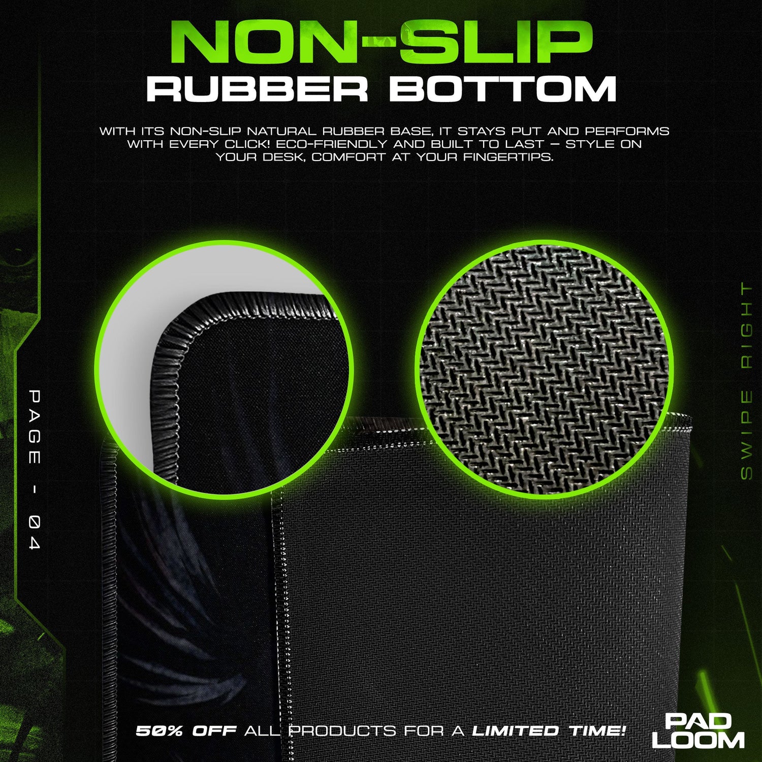 Death Note Light and Ryuk Mouse Pad, Anime Creation Desk Mat Padloom