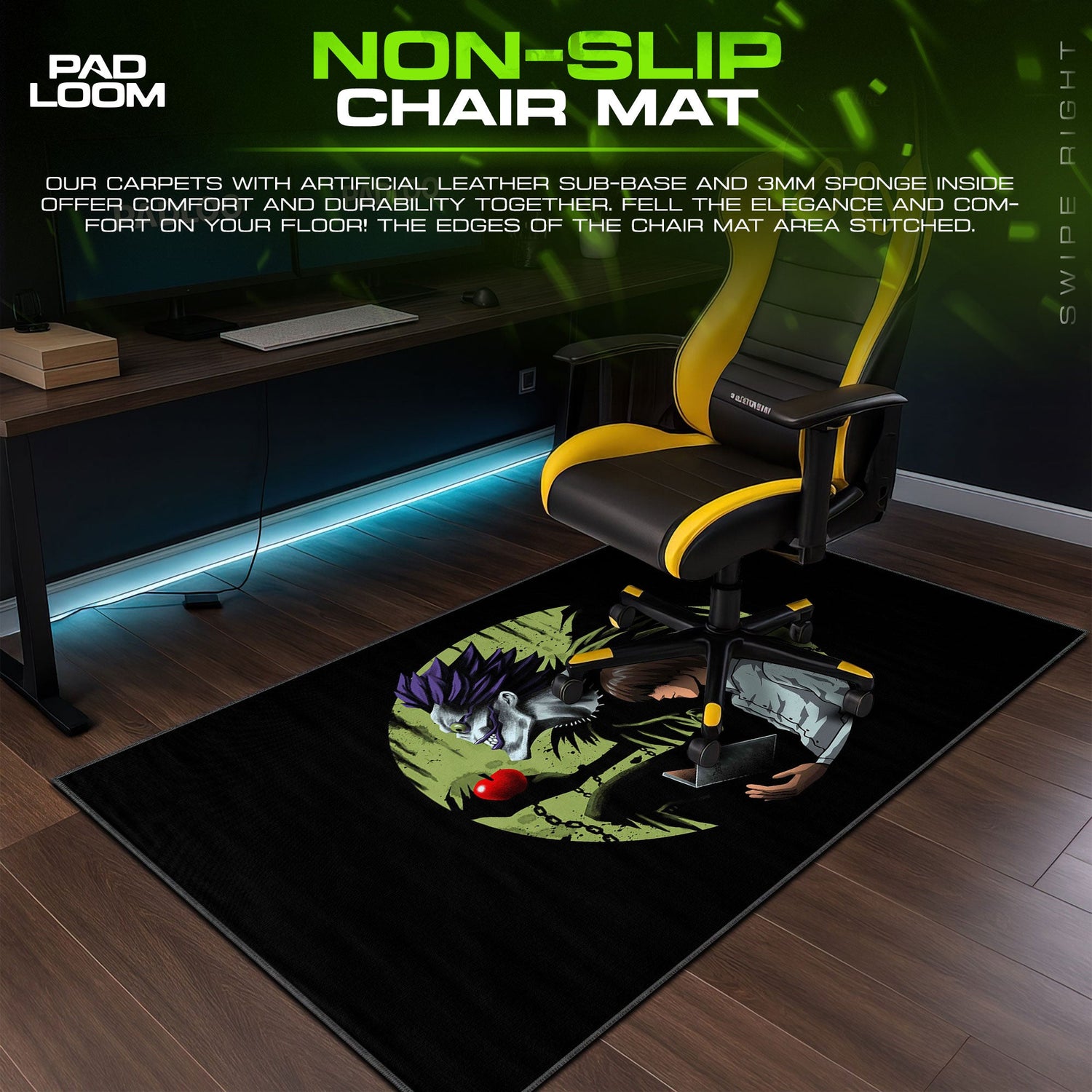 Death Note Mouse Pad - Temptation of Power Anime Desk Mat Padloom