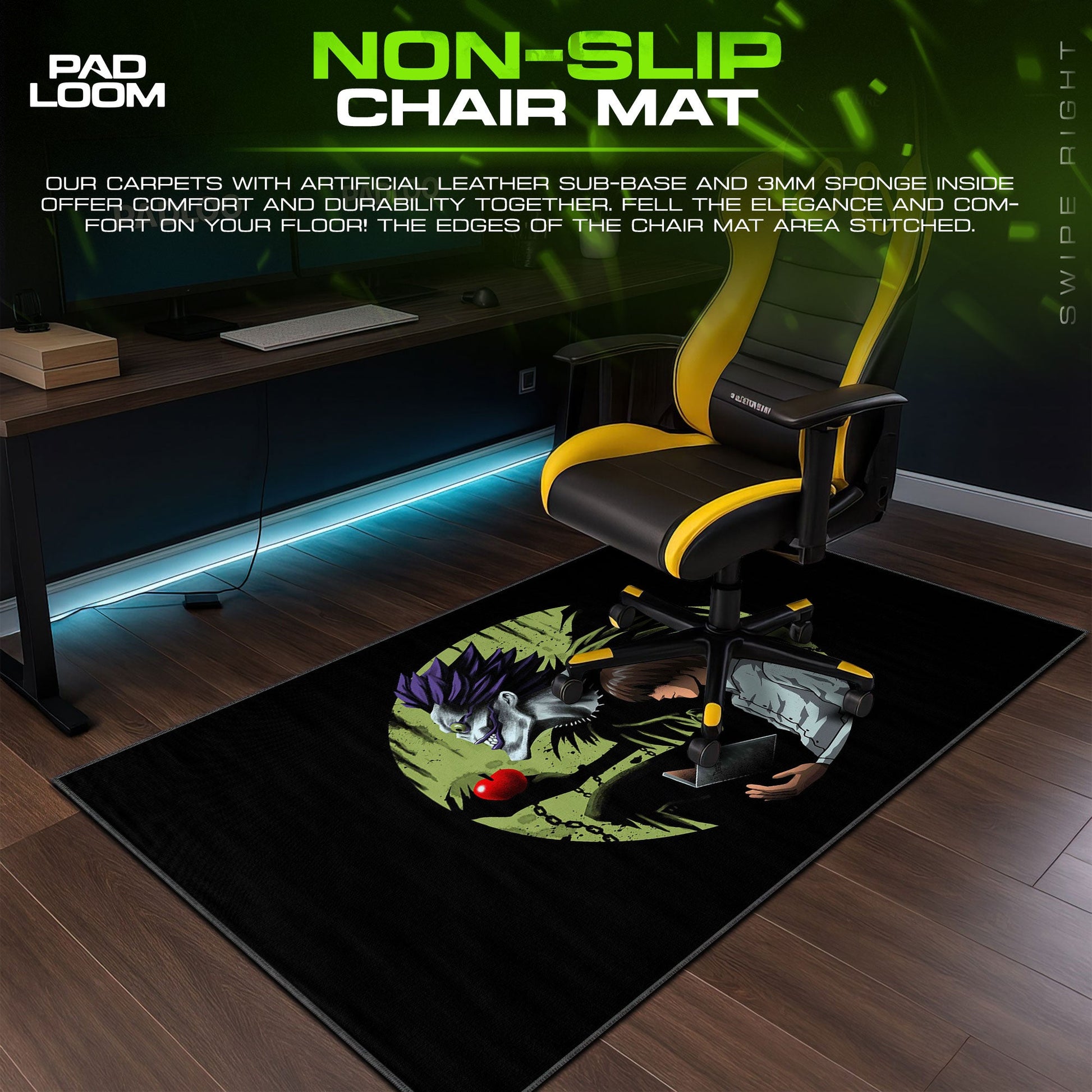Death Note Mouse Pad - Temptation of Power Anime Desk Mat Padloom