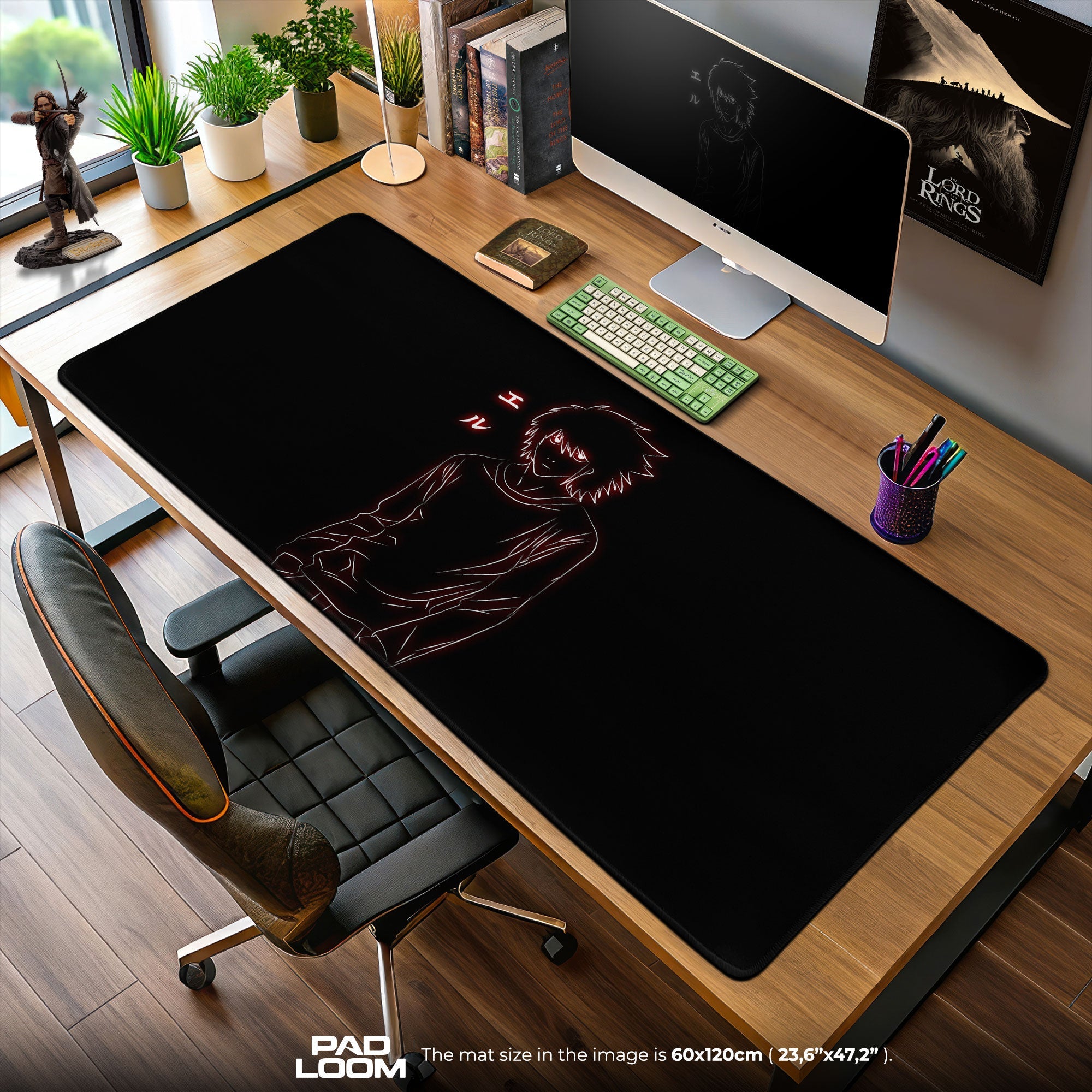 Death Note Mouse Pad - The Detective’s Shadow Anime Desk Mat Padloom