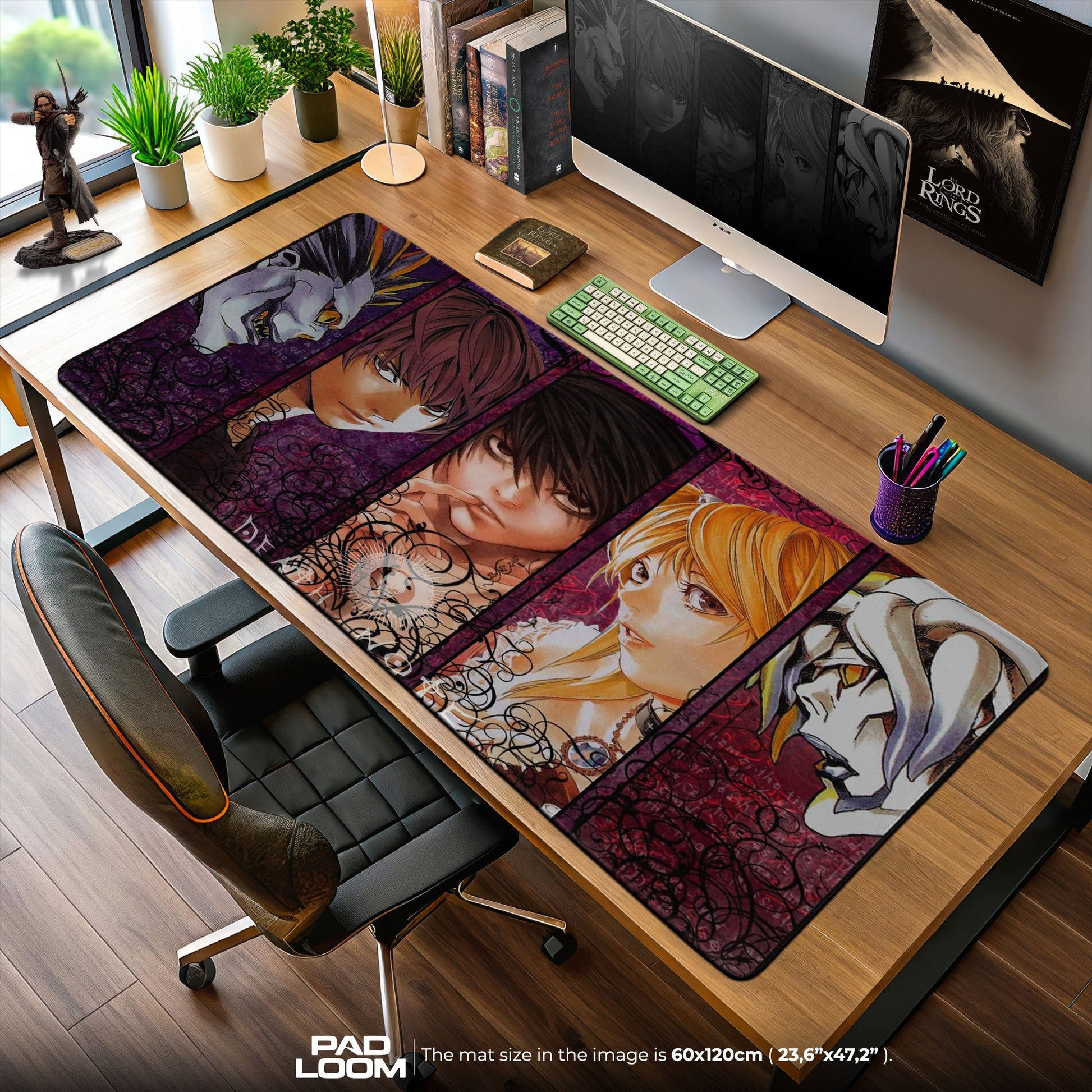 Death Note Mouse Pad - Web of Judgment Anime Desk Mat Padloom