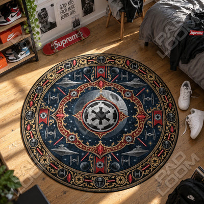 Death Star Medallion Round Rug - Star Wars Chair Mat