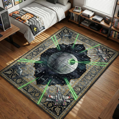 Death Star Space Battle Rug - Star Wars Room Mat