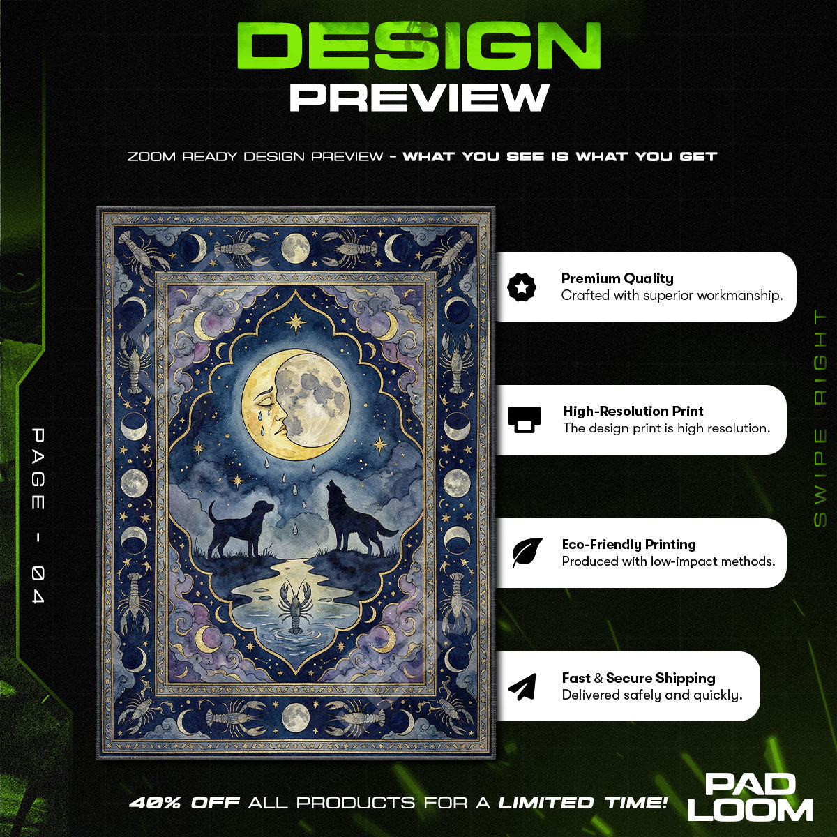 Death Tarot Card Mystic Tarot Area rug — main product view