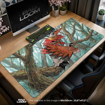 Decidueye Autumn Forest Mouse Pad - Pokemon Desk Mat
