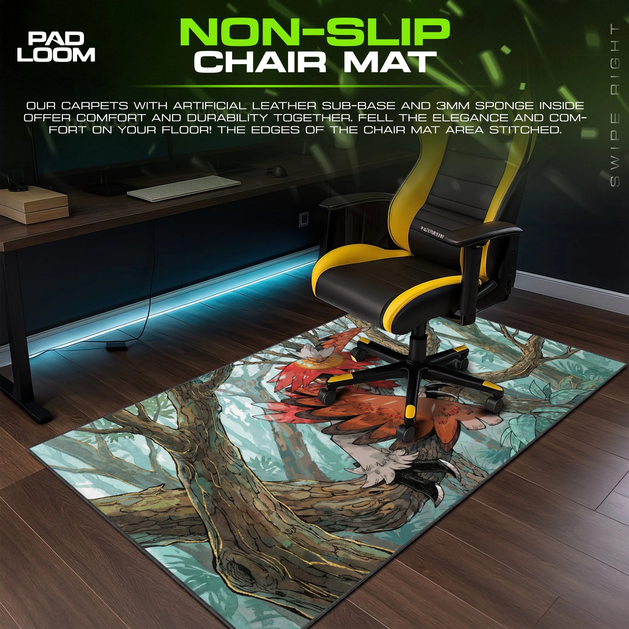 Decidueye Autumn Forest Mouse Pad - Pokemon Desk Mat