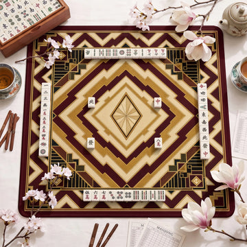 Deco Diamond Mahjong Mat – neoprene mah jongg table mat