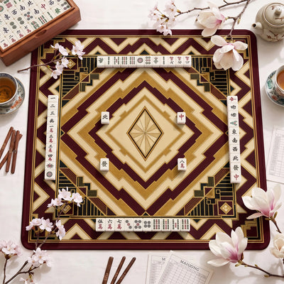 Deco Diamond Mahjong-Matte - Mah-Jongg Tischmatte