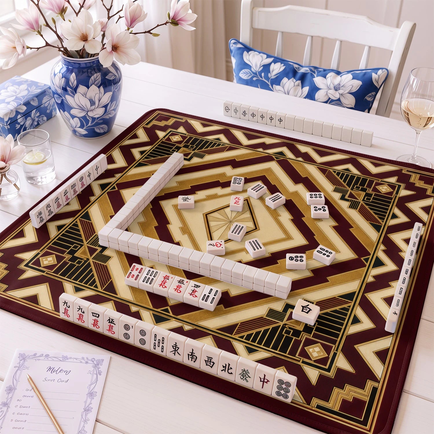 Deco Diamond mahjong mat – M (60x60 cm) and L (81x81 cm) sizes