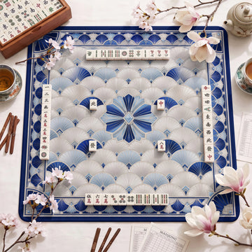 Deco Fan Mahjong Mat – neoprene mah jongg table mat