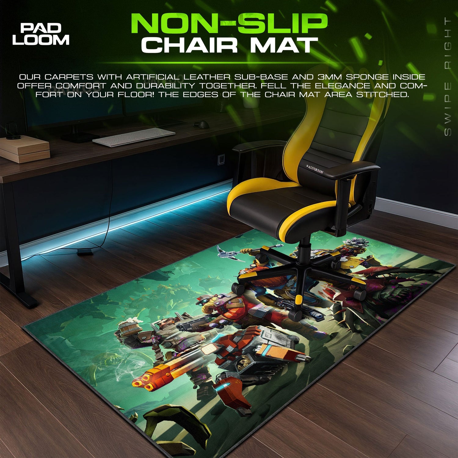 Deep Rock Galactic Mouse Pad, Dwarf Squad Gaming Desk Mat Padloom