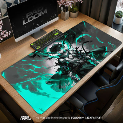Deku Teal Blaze Mouse Pad - MHA Desk Mat