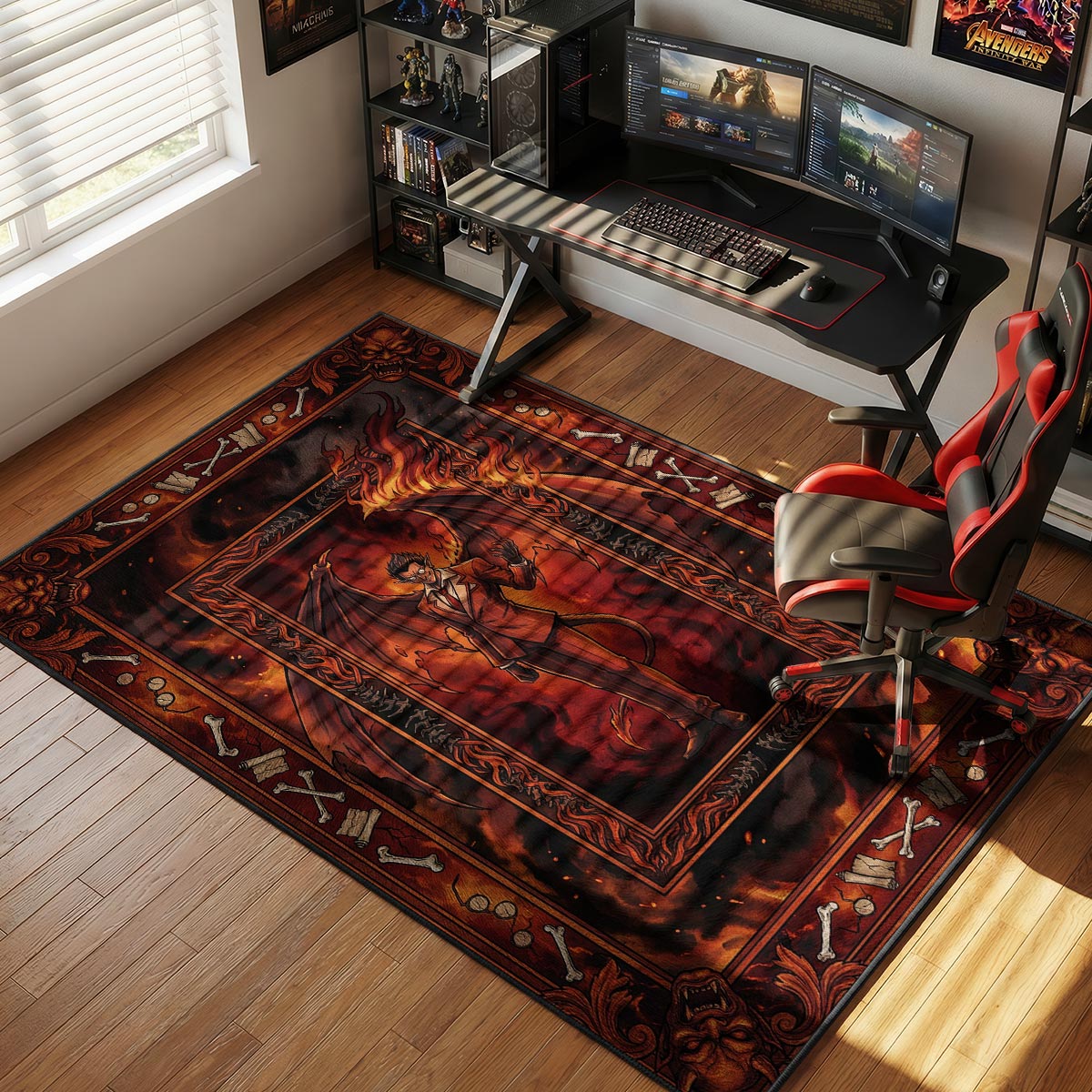 Demiurge Hellfire Demon Rug - Overlord Chair Mat